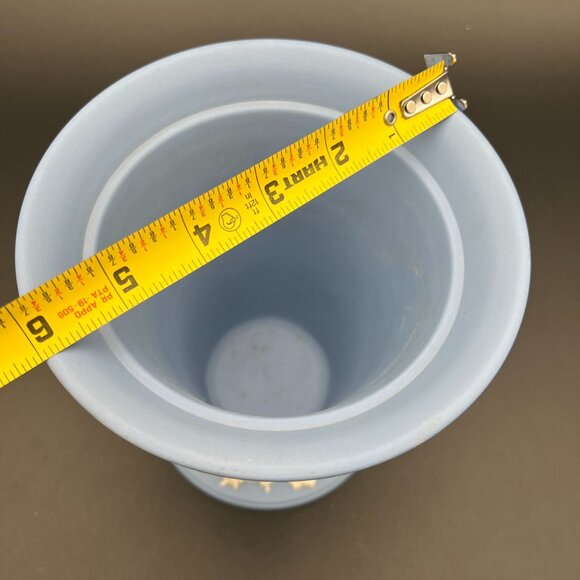 Wedgwood Classic Matte Blue Jasperware Vase ~6 3/4 x 6 in - Picture 3 of 14